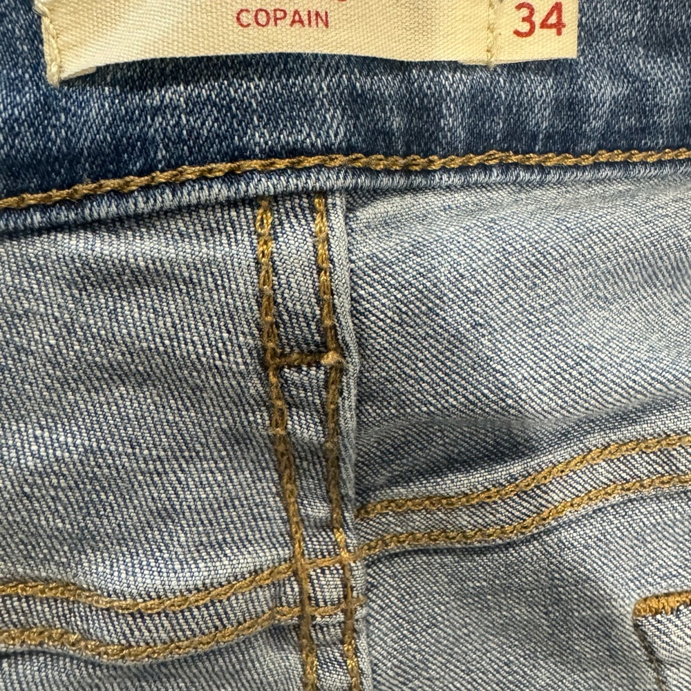 2/$20 Women’s Levi's Blue Distressed Boyfriend Copain Jeans size 34 - Picture 7 of 7